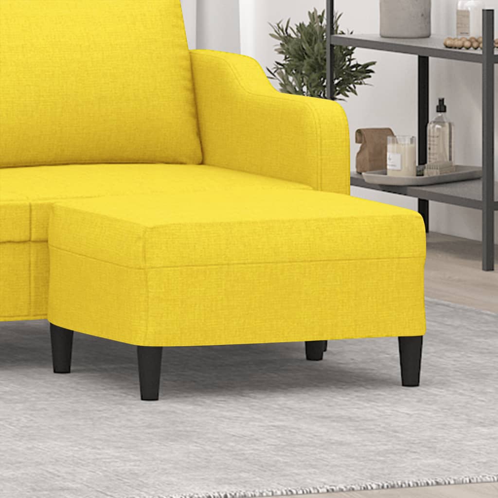 Footstool, light yellow, 70x55x41cm, fabric