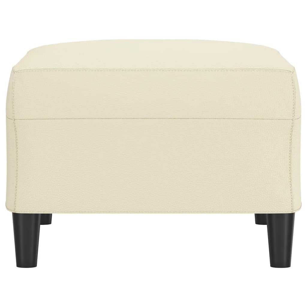 Footrest, cream, 70x55x41cm, artificial leather