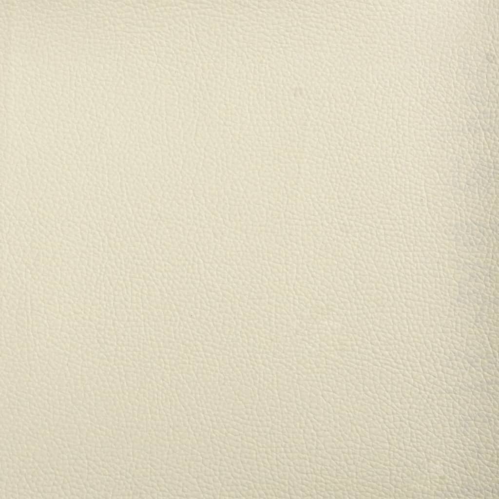 Footrest, cream, 70x55x41cm, artificial leather