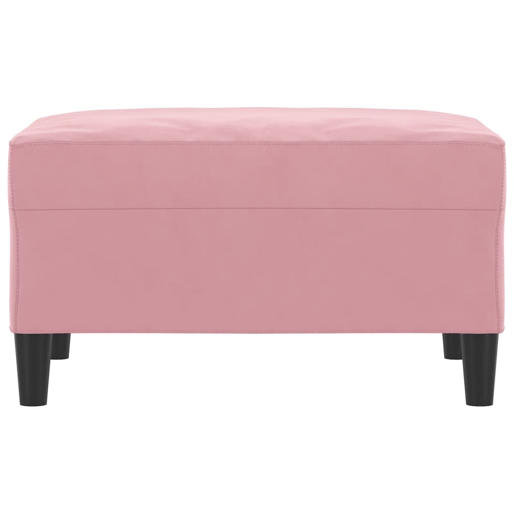 Footstool, pink, 70x55x41cm, velvet