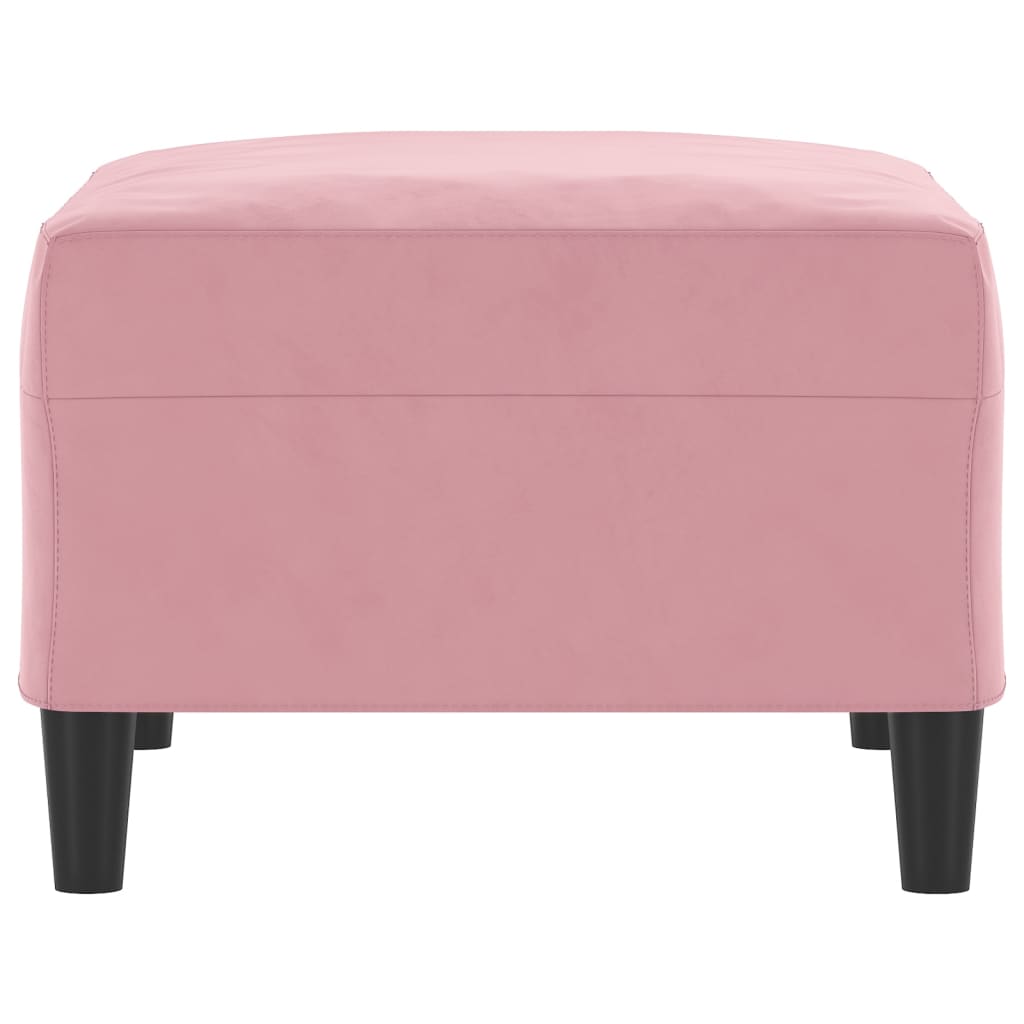 Footstool, pink, 70x55x41cm, velvet