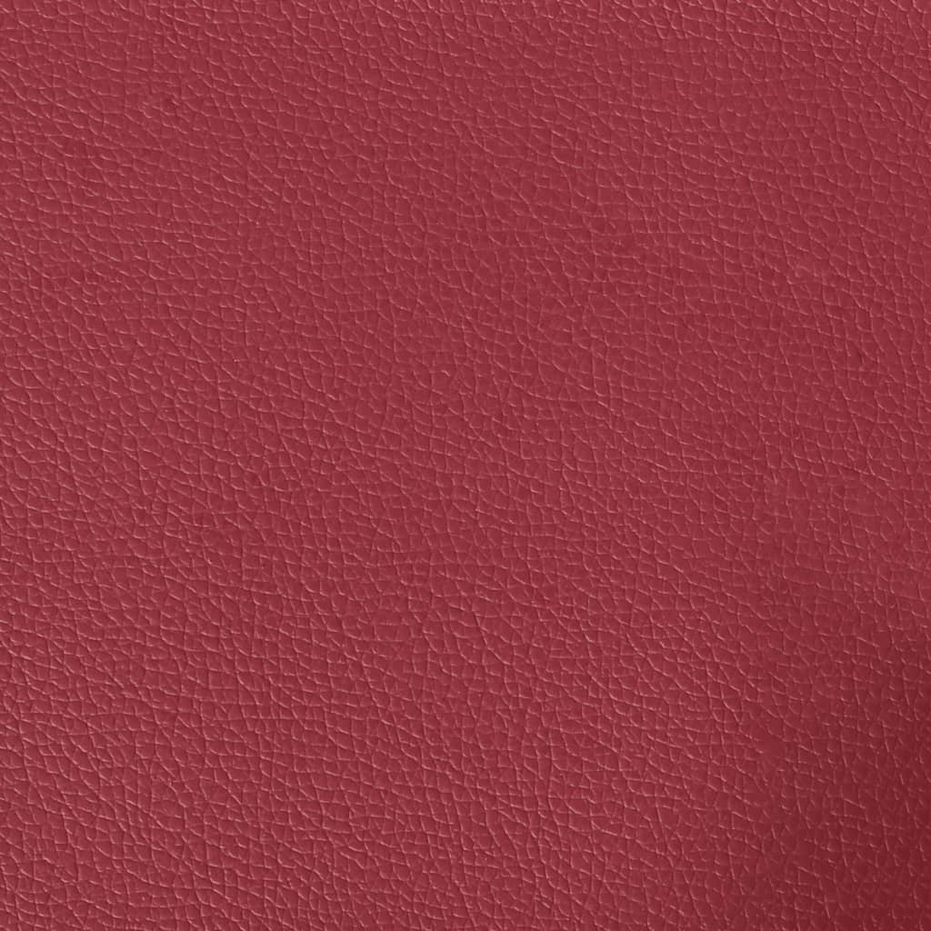 Footrest, red wine color, 60x50x41cm, artificial leather