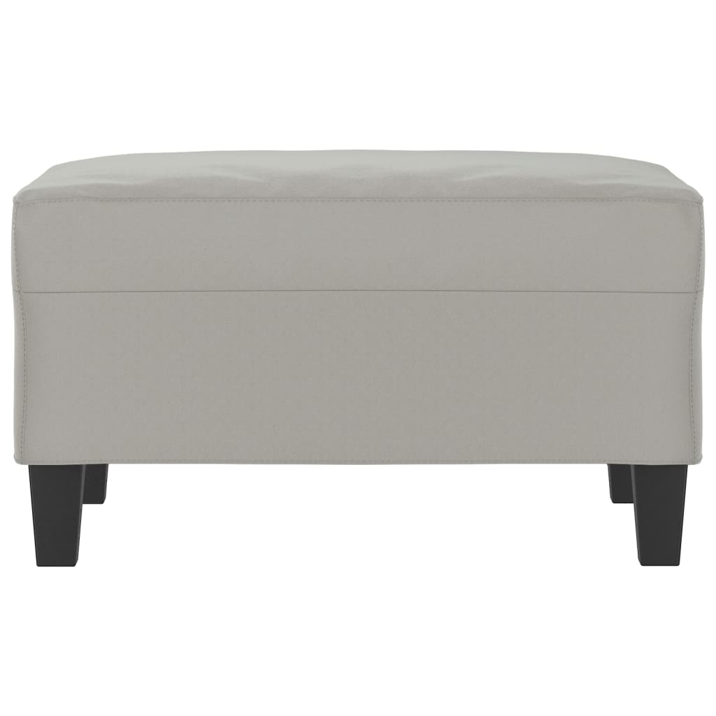 Footrest, light gray, 70x55x41cm, microfiber fabric