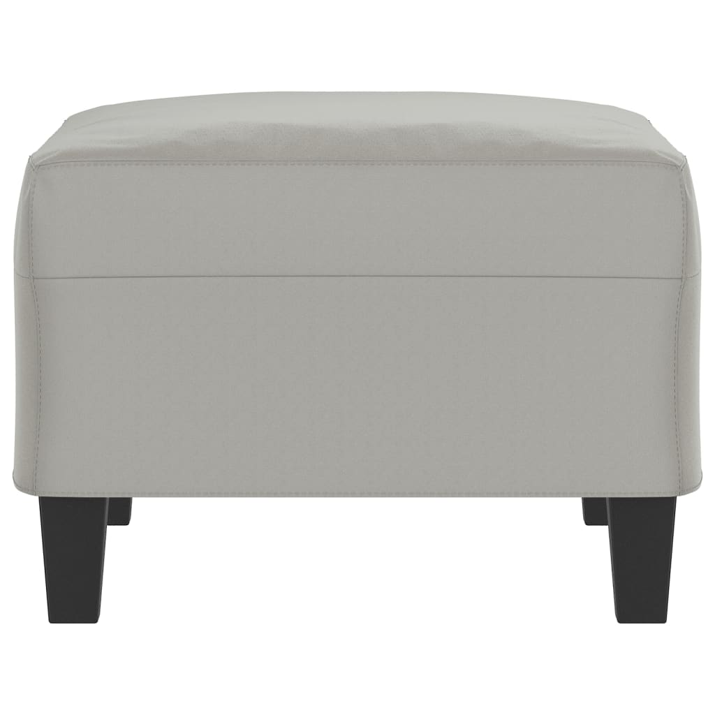 Footrest, light gray, 70x55x41cm, microfiber fabric