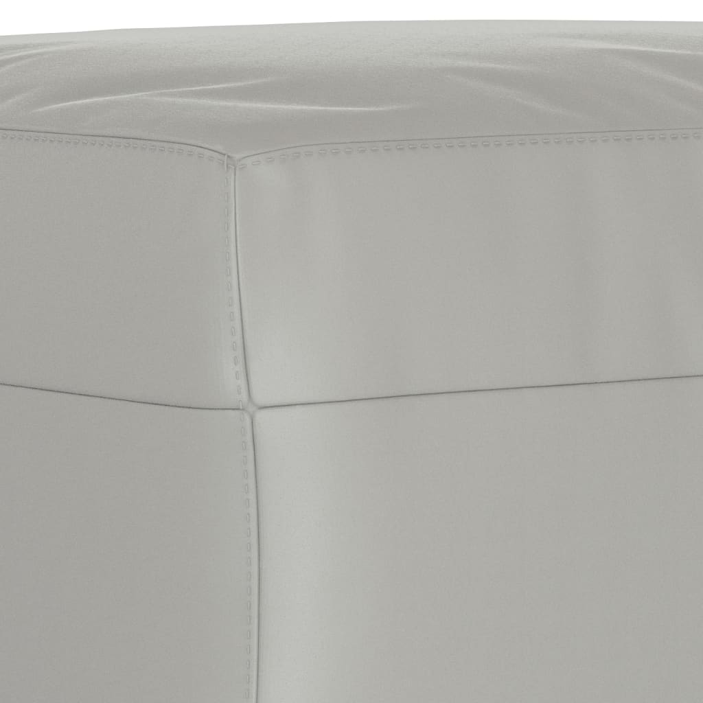 Footrest, light gray, 70x55x41cm, microfiber fabric