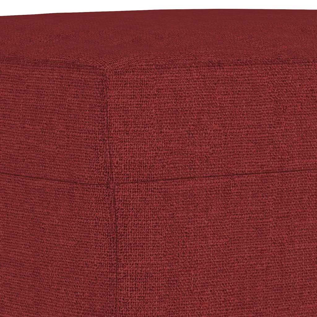 Bench, red wine color, 70x35x41cm, fabric