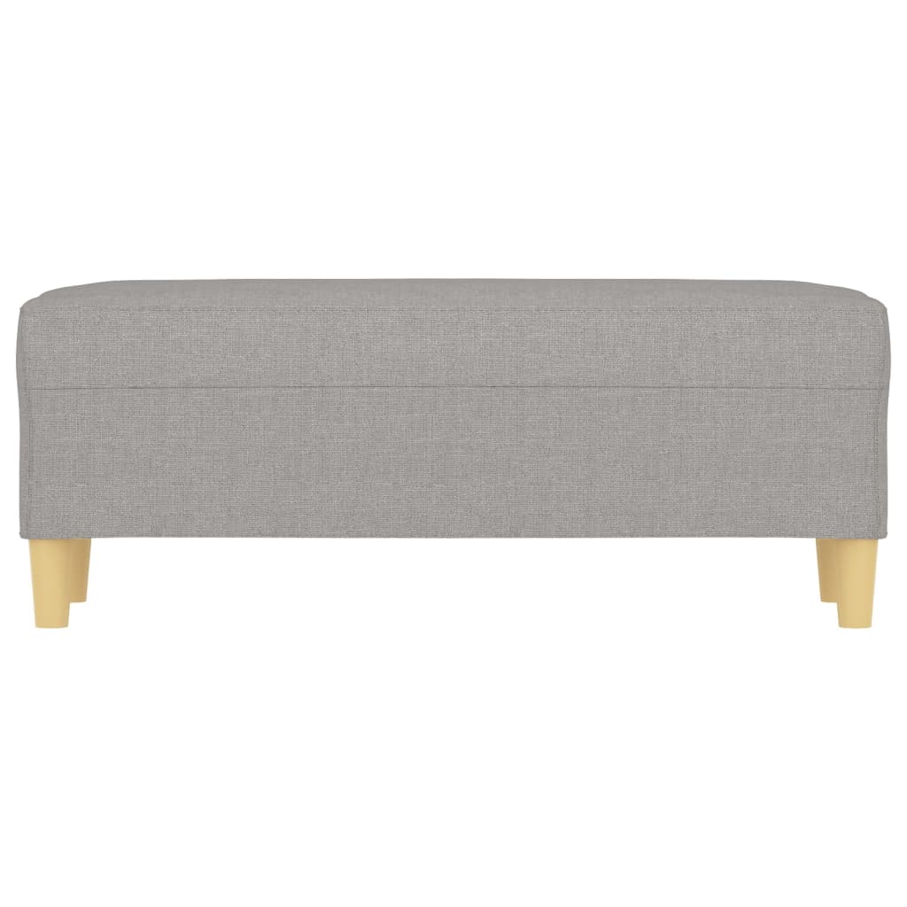Bench, light grey, 100x35x41cm, fabric