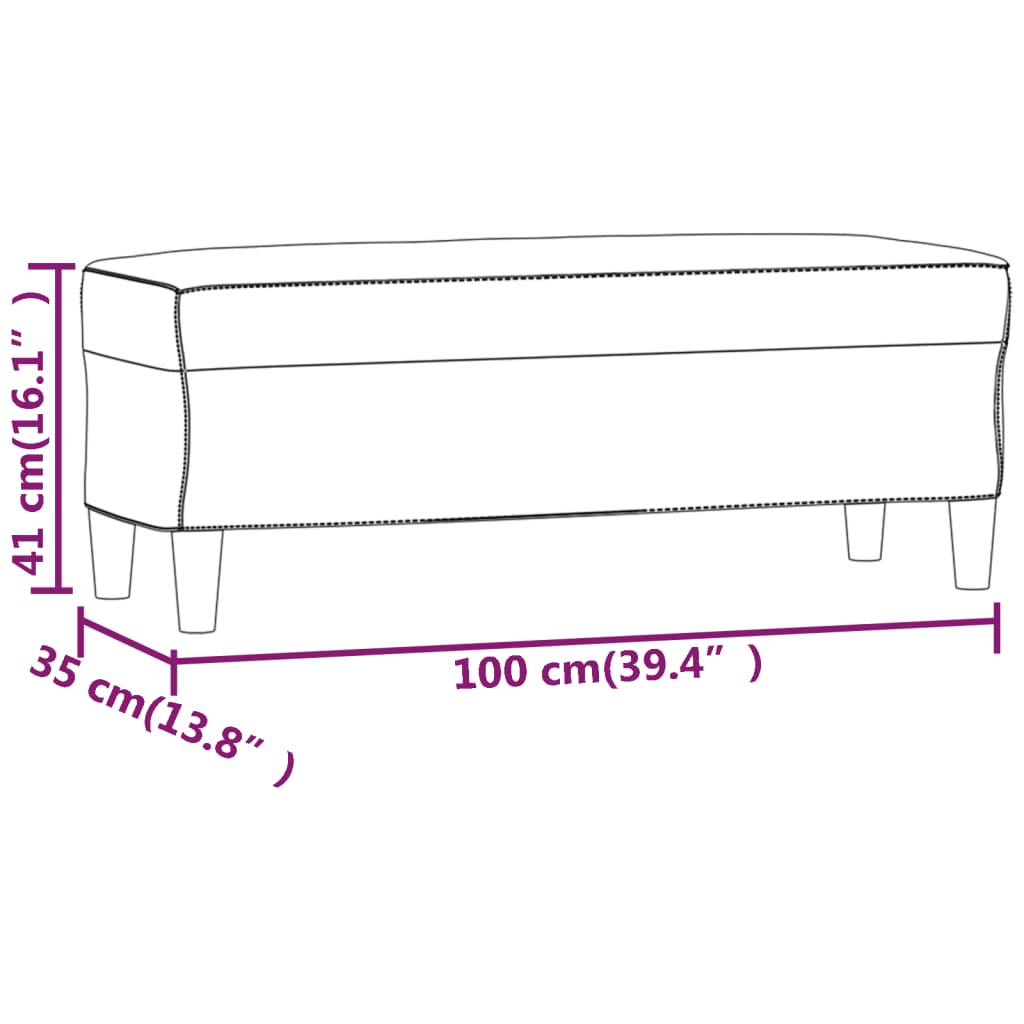 Sols, brūnā krāsā, 100x35x41cm, audums