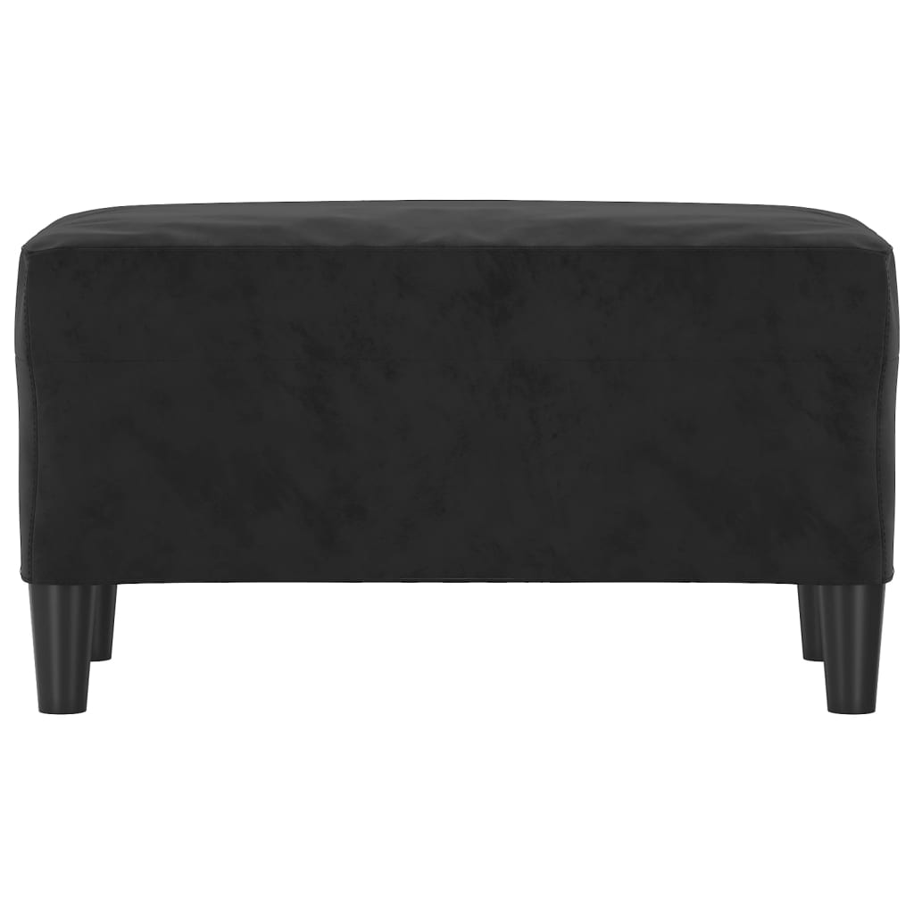 Bench, black, 70x35x41cm, velvet