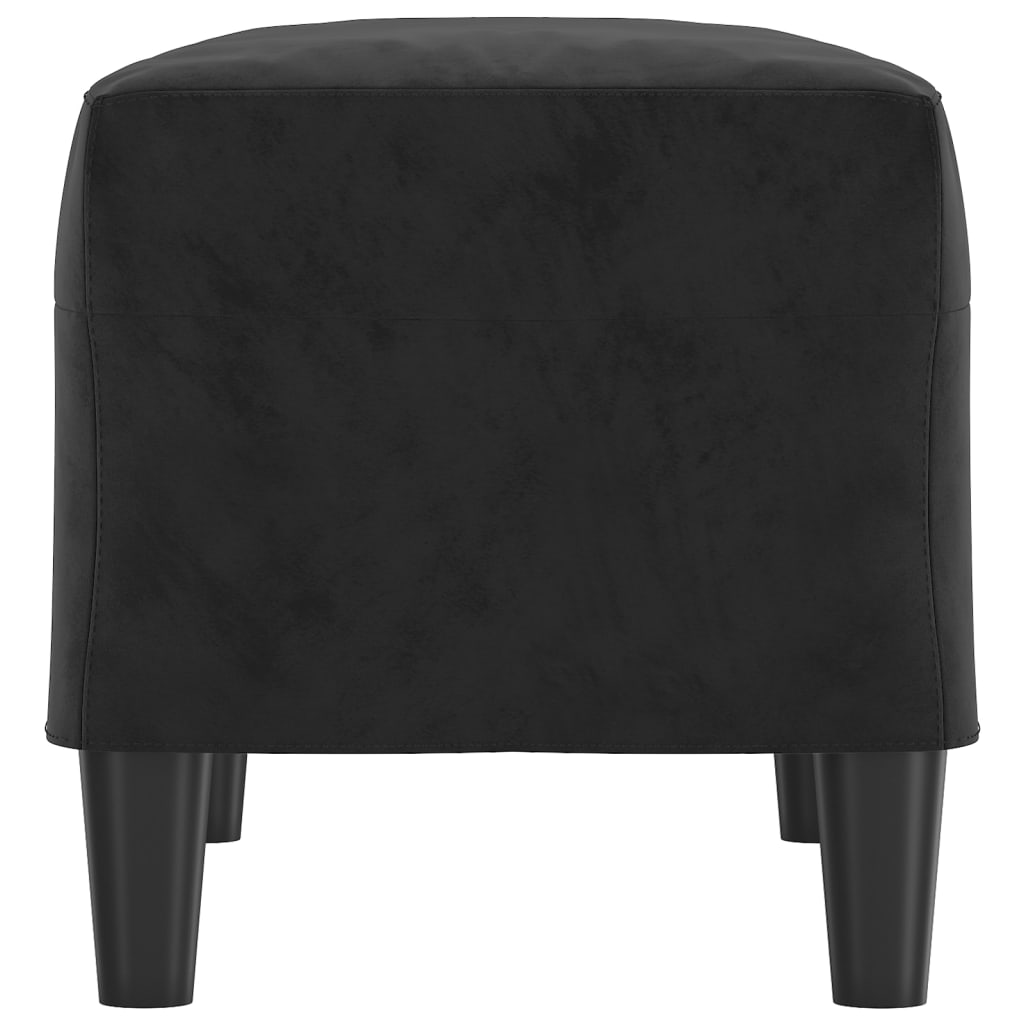 Bench, black, 70x35x41cm, velvet