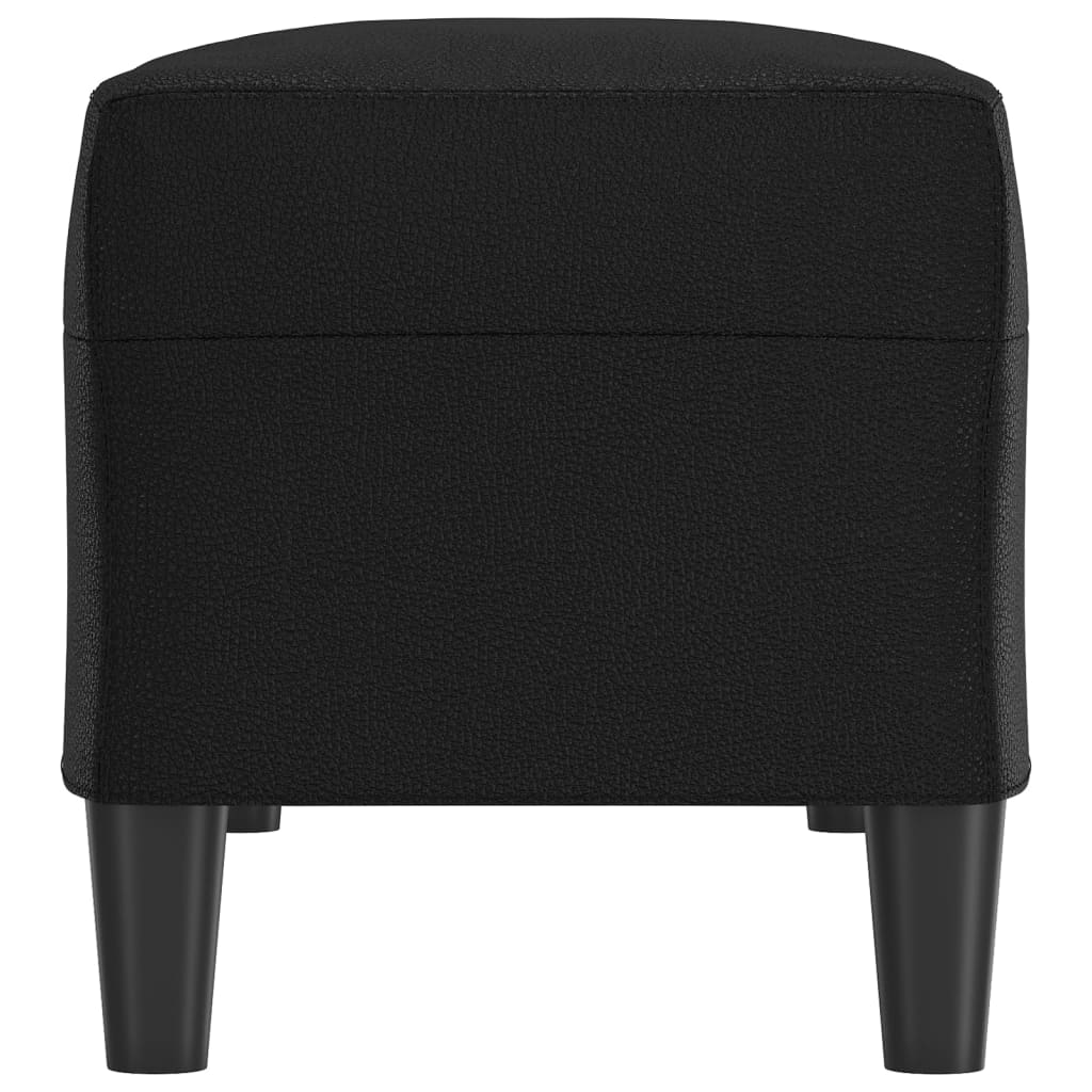 Bench, black, 100x35x41cm, artificial leather