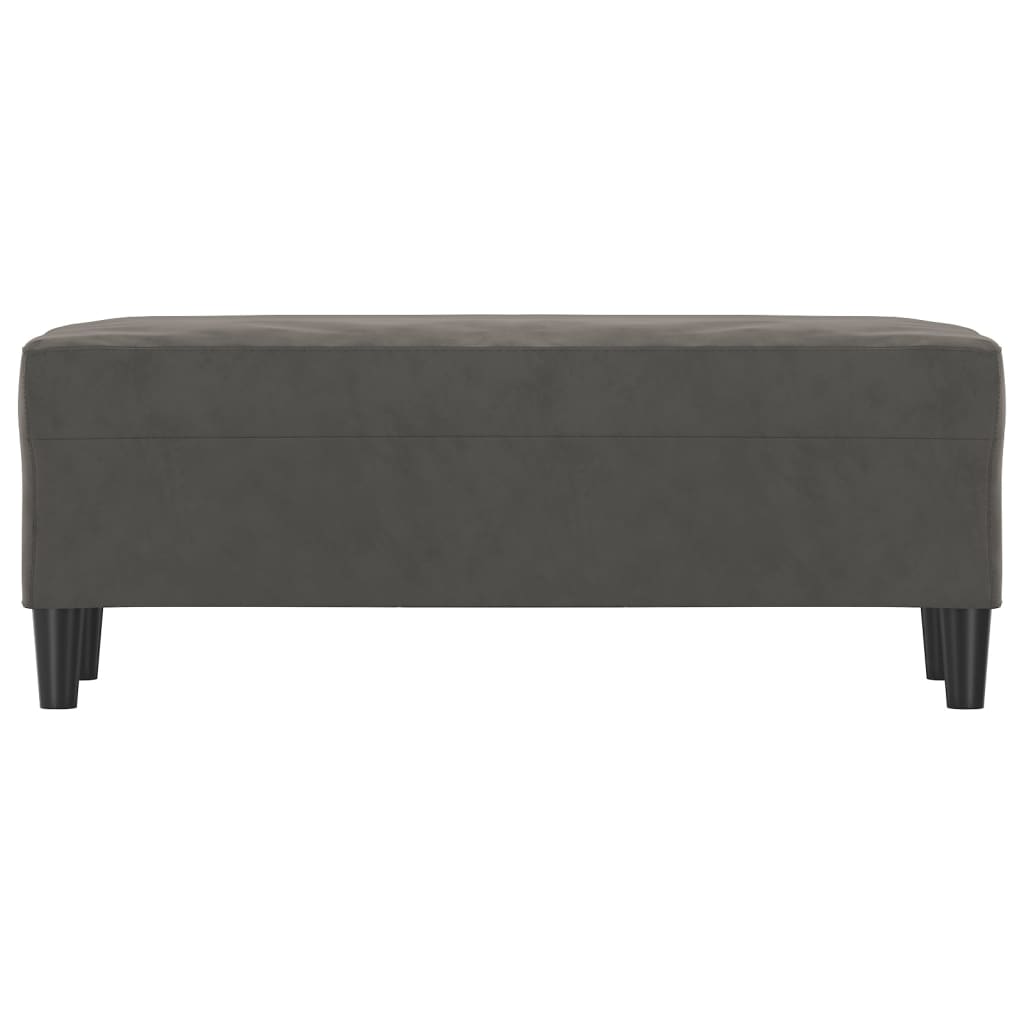 Bench, dark gray, 100x35x41cm, velvet