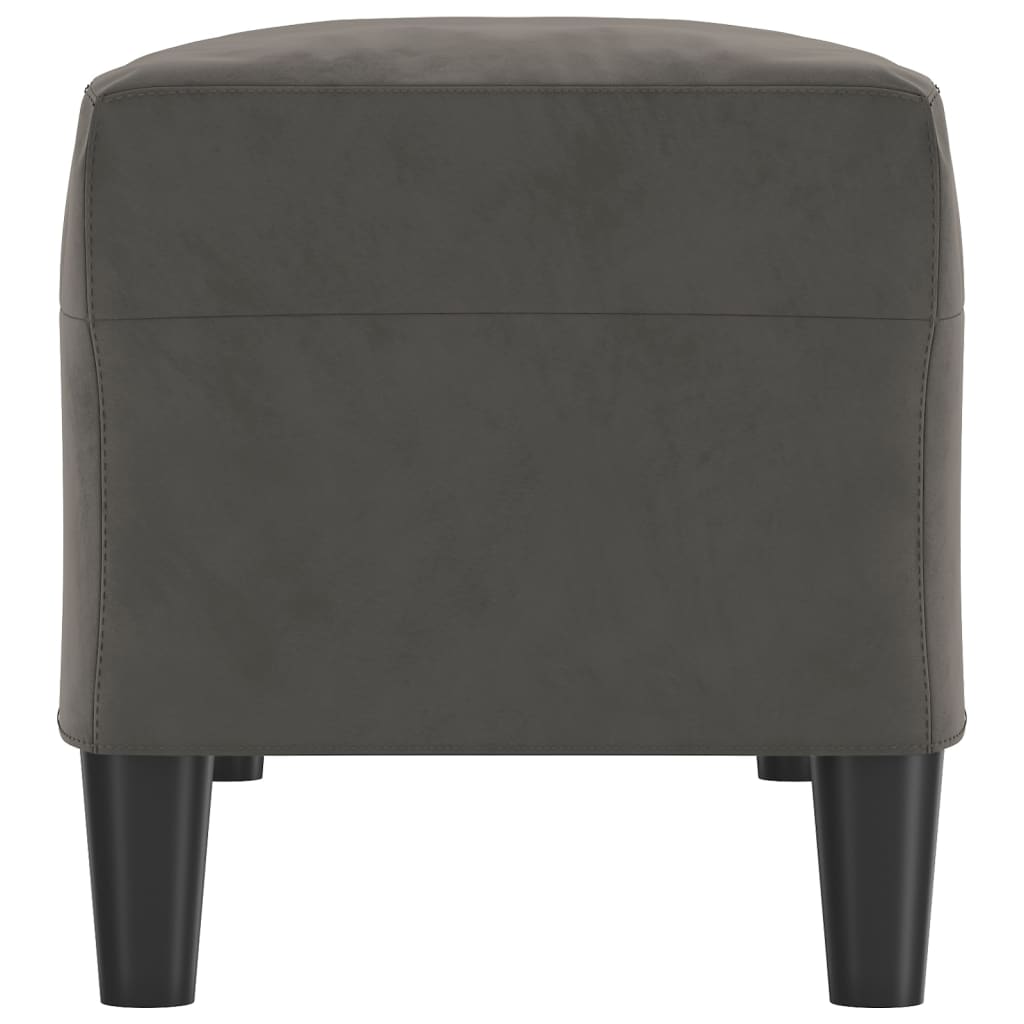 Bench, dark gray, 100x35x41cm, velvet