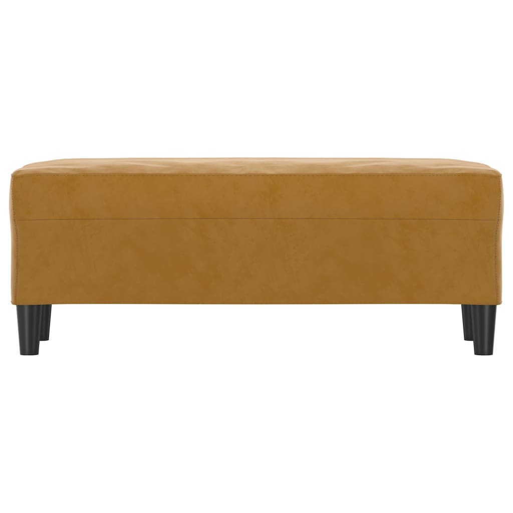 Bench, brown, 100x35x41cm, velvet
