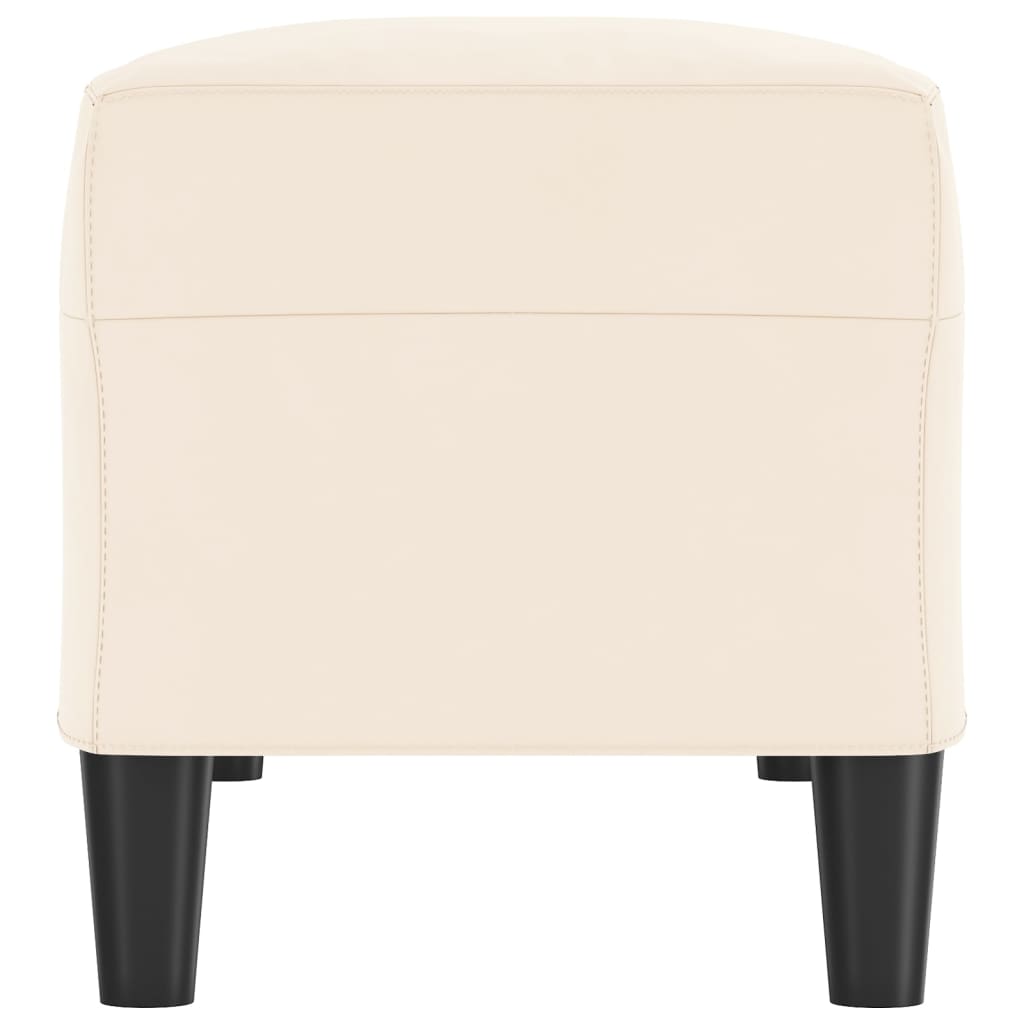 Bench, cream, 100x35x41cm, velvet