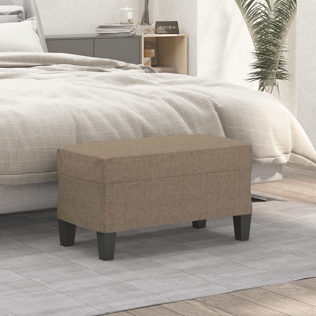 Bench, taupe, 70x35x41cm, fabric