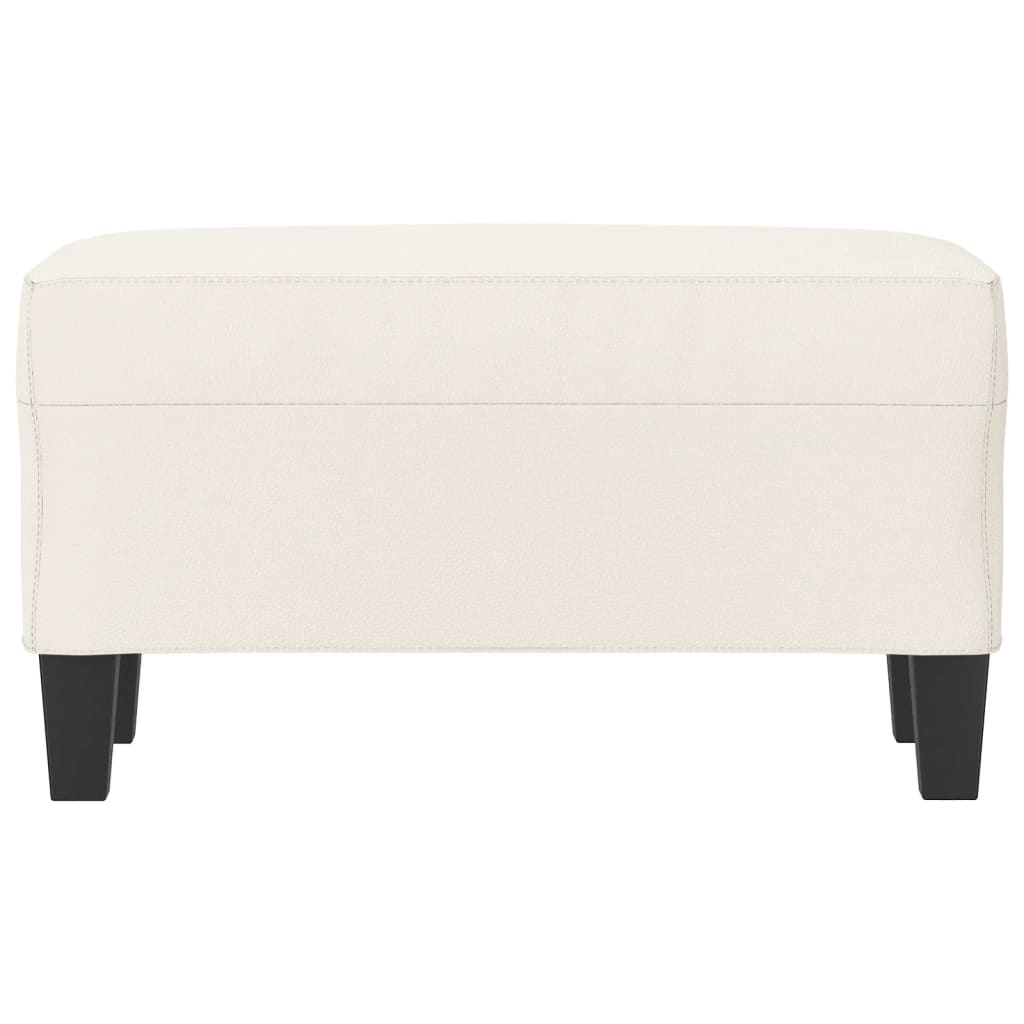 Bench, cream, 70x35x41cm, faux leather