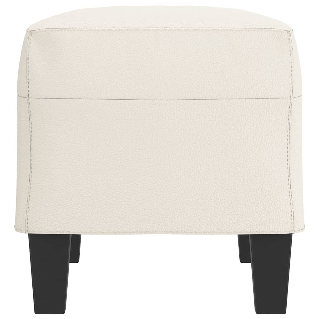 Bench, cream, 70x35x41cm, faux leather