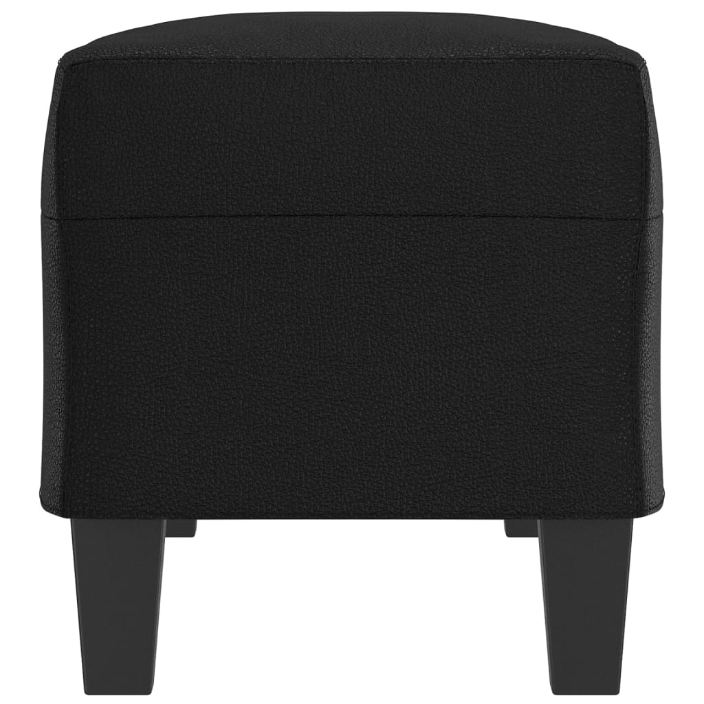 Bench, black, 100x35x41cm, artificial leather