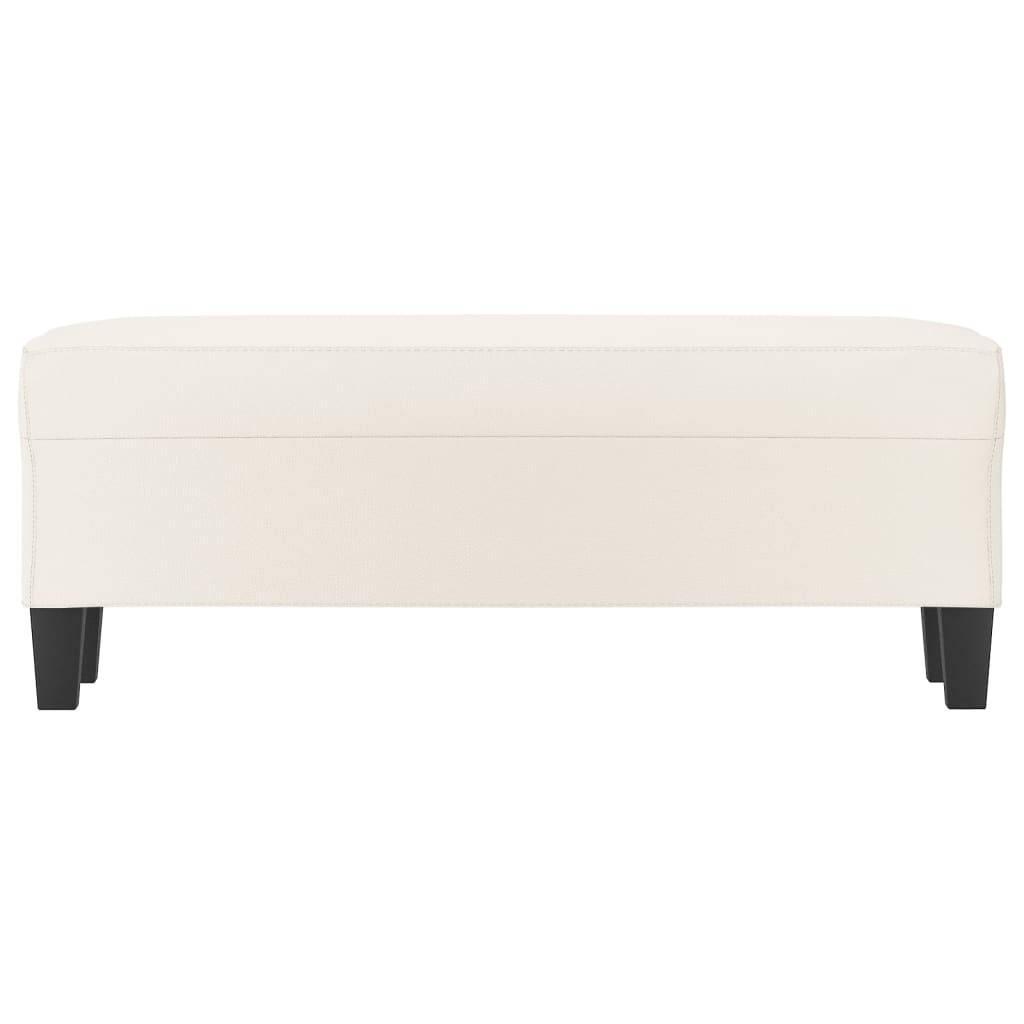 Bench, cream-coloured, 100x35x41cm, artificial leather