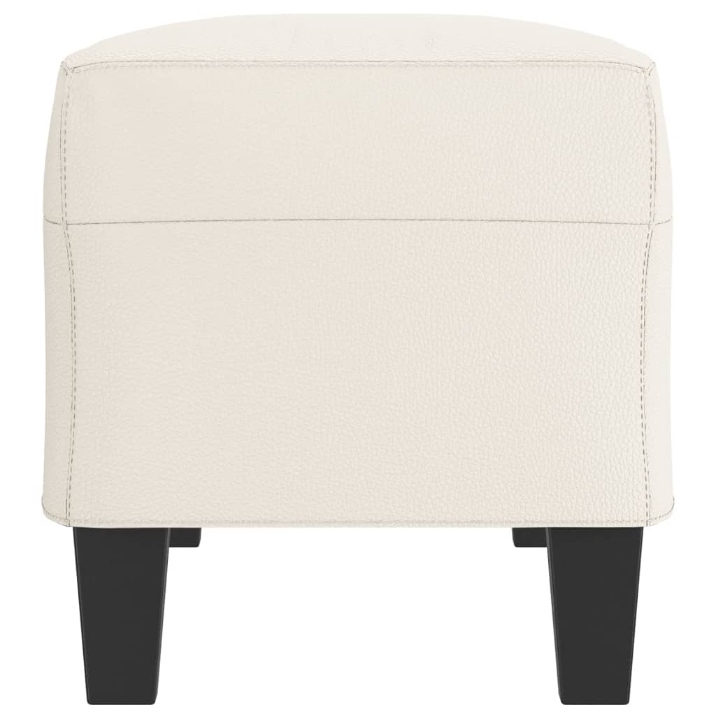 Bench, cream-coloured, 100x35x41cm, artificial leather