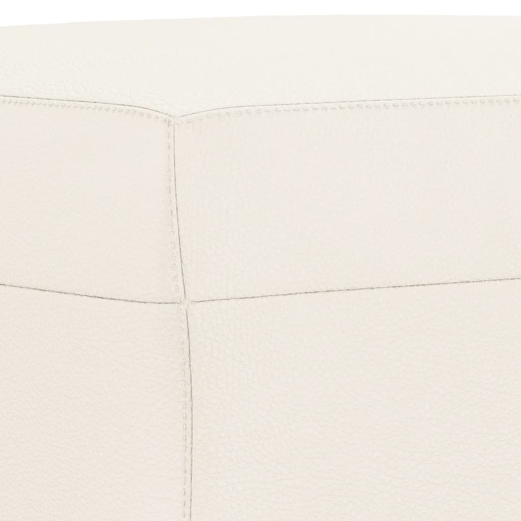 Bench, cream-coloured, 100x35x41cm, artificial leather