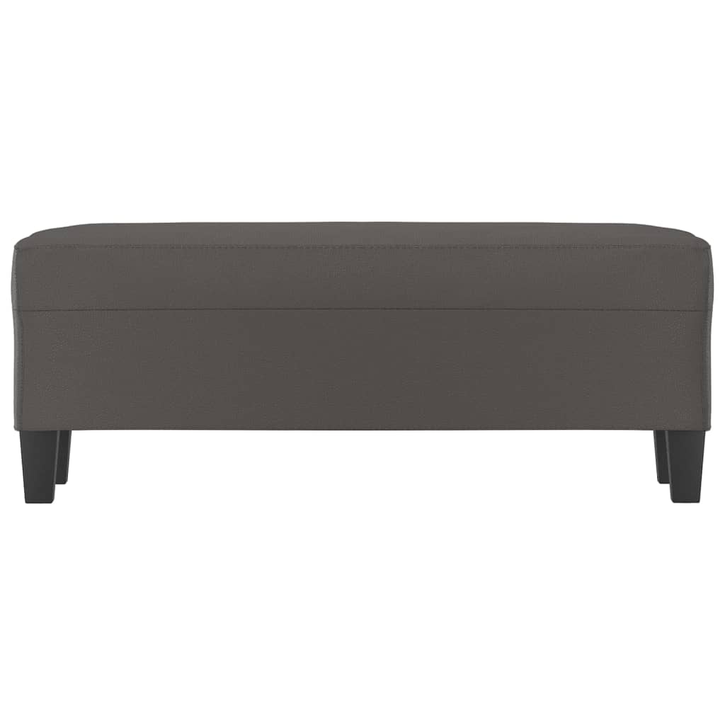 Bench, grey, 100x35x41cm, artificial leather