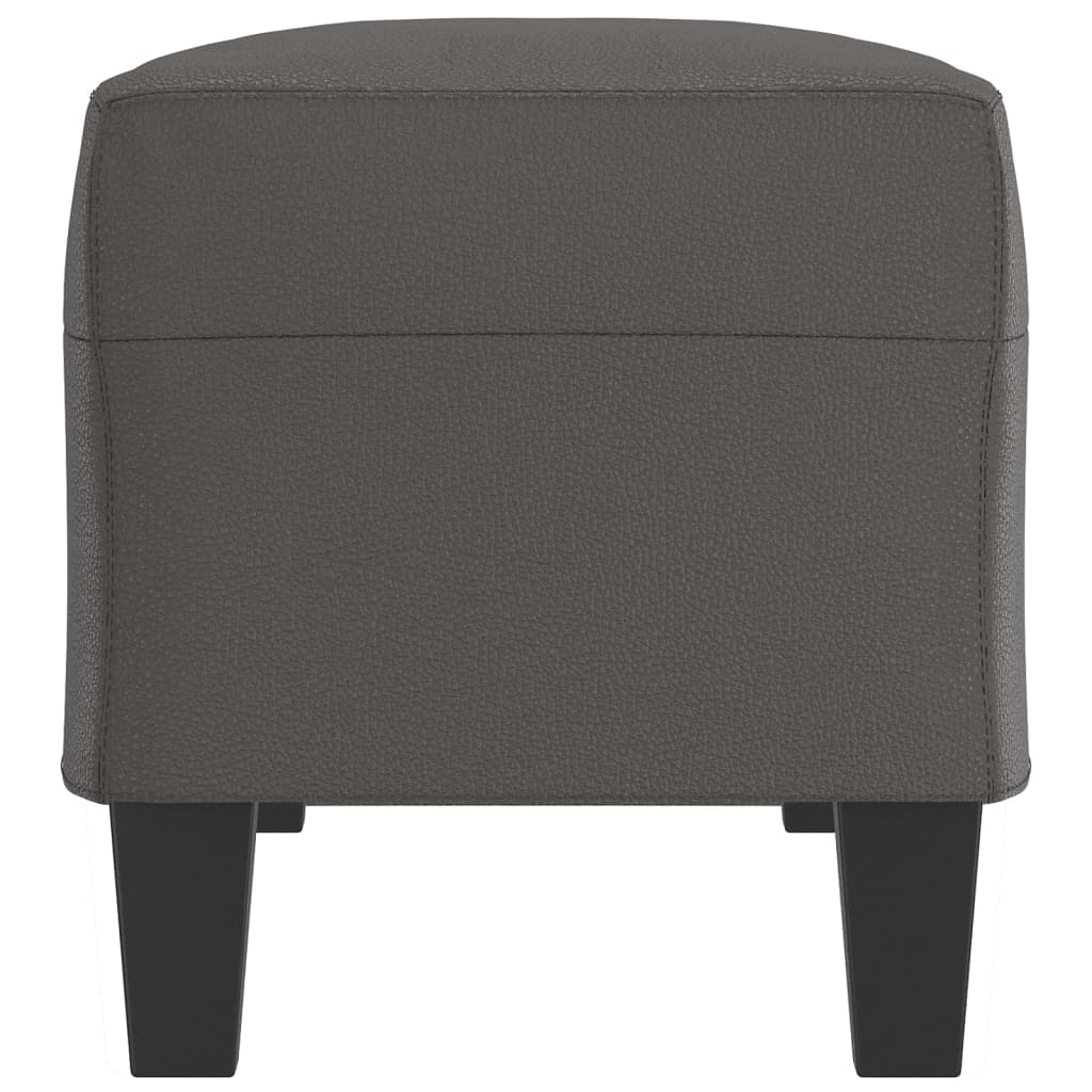 Bench, grey, 100x35x41cm, artificial leather