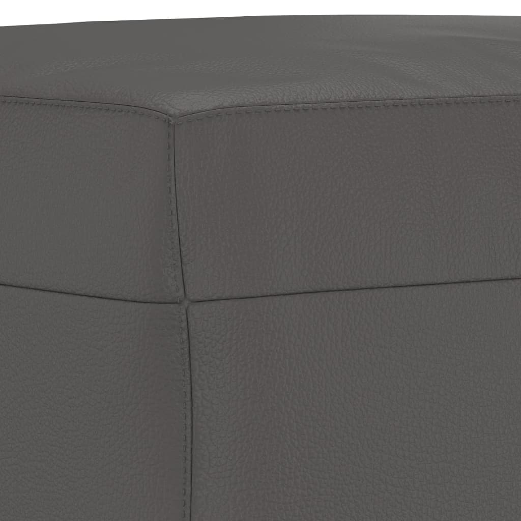 Bench, grey, 100x35x41cm, artificial leather