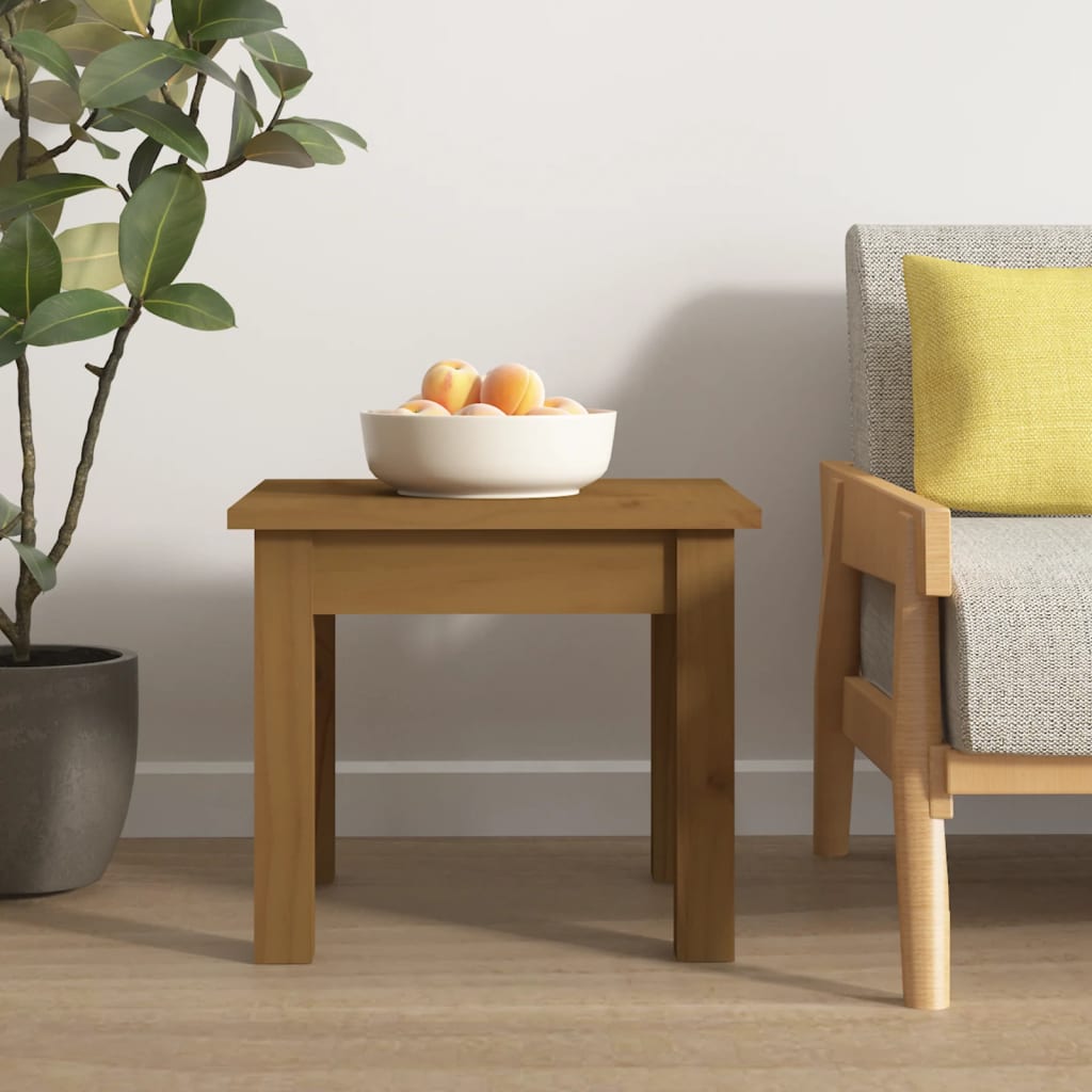 Coffee table, honey brown, 35x35x30cm, solid pine