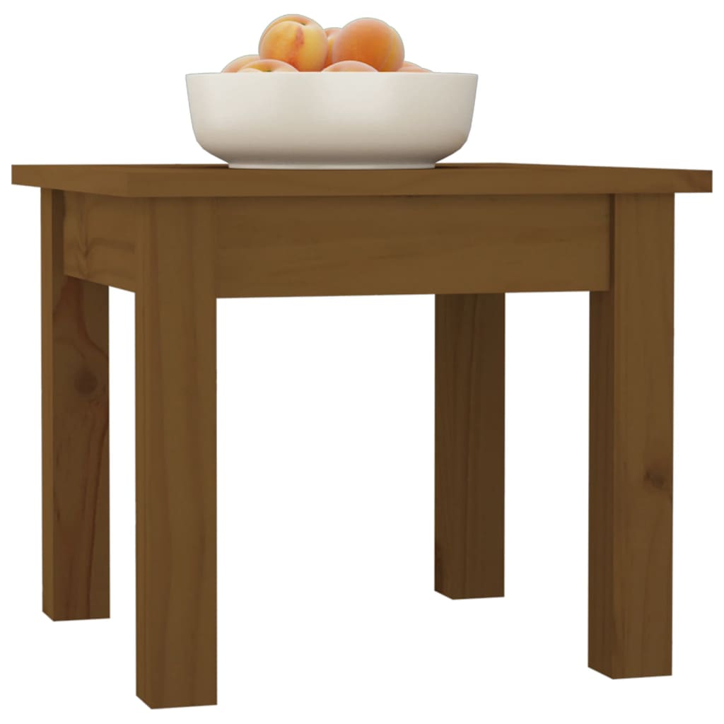 Coffee table, honey brown, 35x35x30cm, solid pine