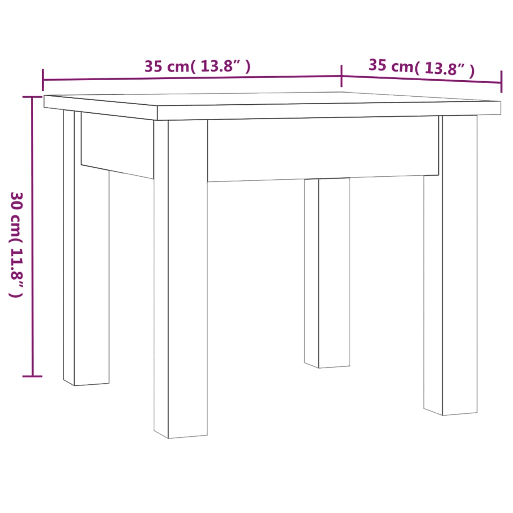 Coffee table, honey brown, 35x35x30cm, solid pine