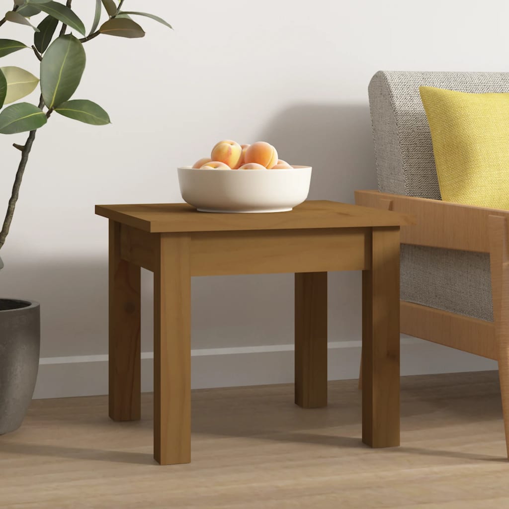 Coffee table, honey brown, 35x35x30cm, solid pine