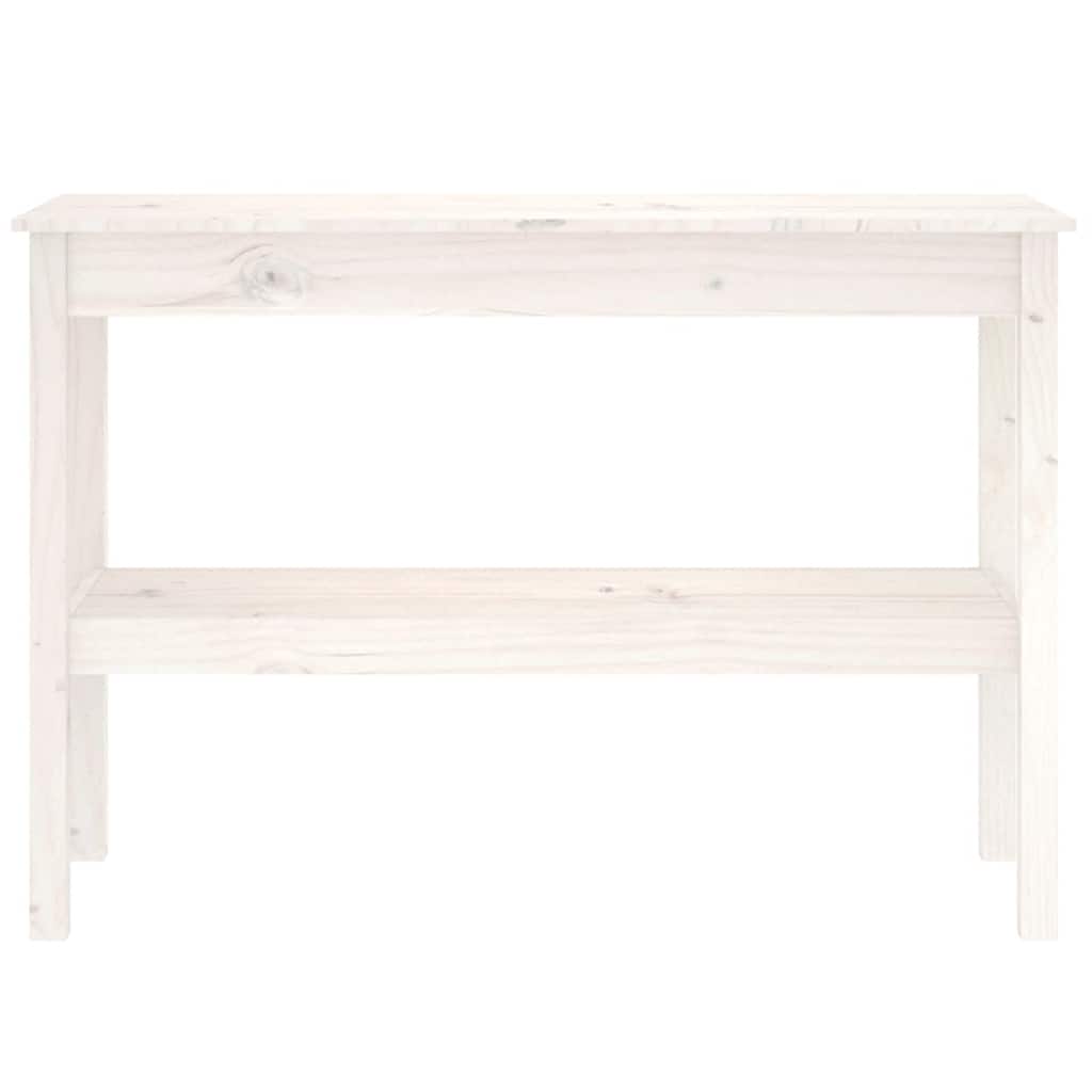 Konsolinis staliukas, baltas, 110x40x75cm, pušies masyvas