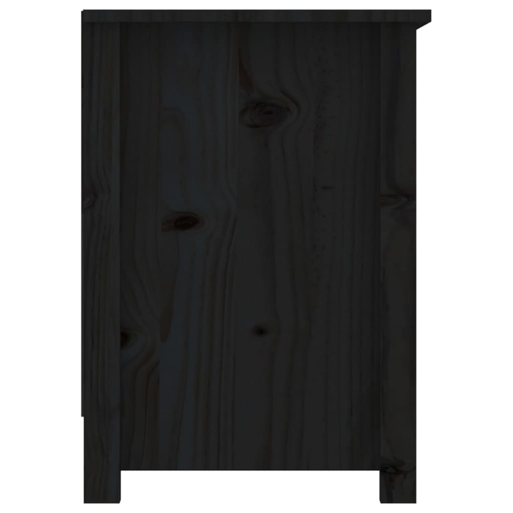 TV cabinet, black, 103x36.5x52cm, solid pine