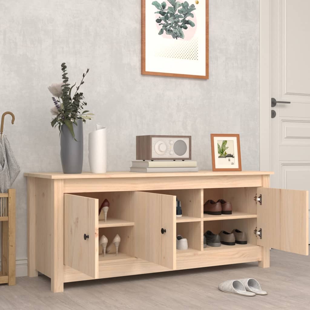 Shoe cabinet, 110x38x45.5cm, solid pine wood