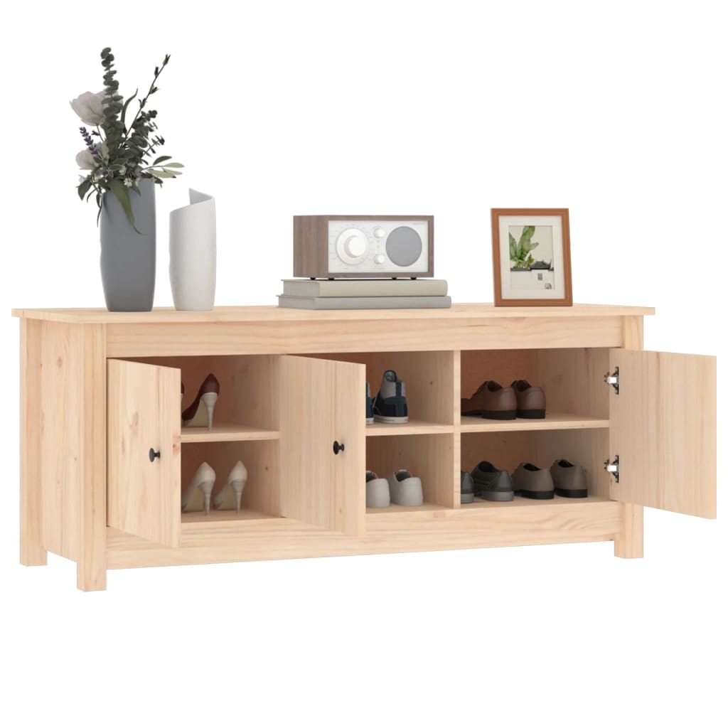 Shoe cabinet, 110x38x45.5cm, solid pine wood