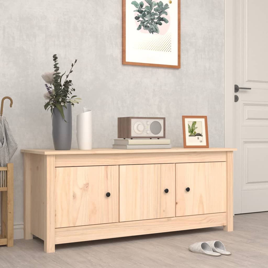 Shoe cabinet, 110x38x45.5cm, solid pine wood