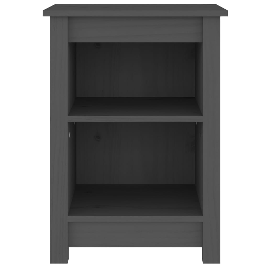 Bedside table, grey, 40x35x55cm, solid pine wood
