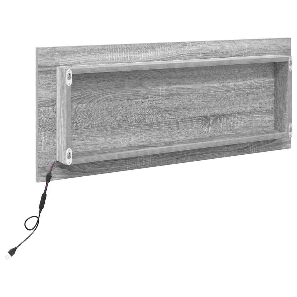 Spogulis Pelēks sonoma ozols 90 x 8.5 x 37 cm Apstrādāta koksne
