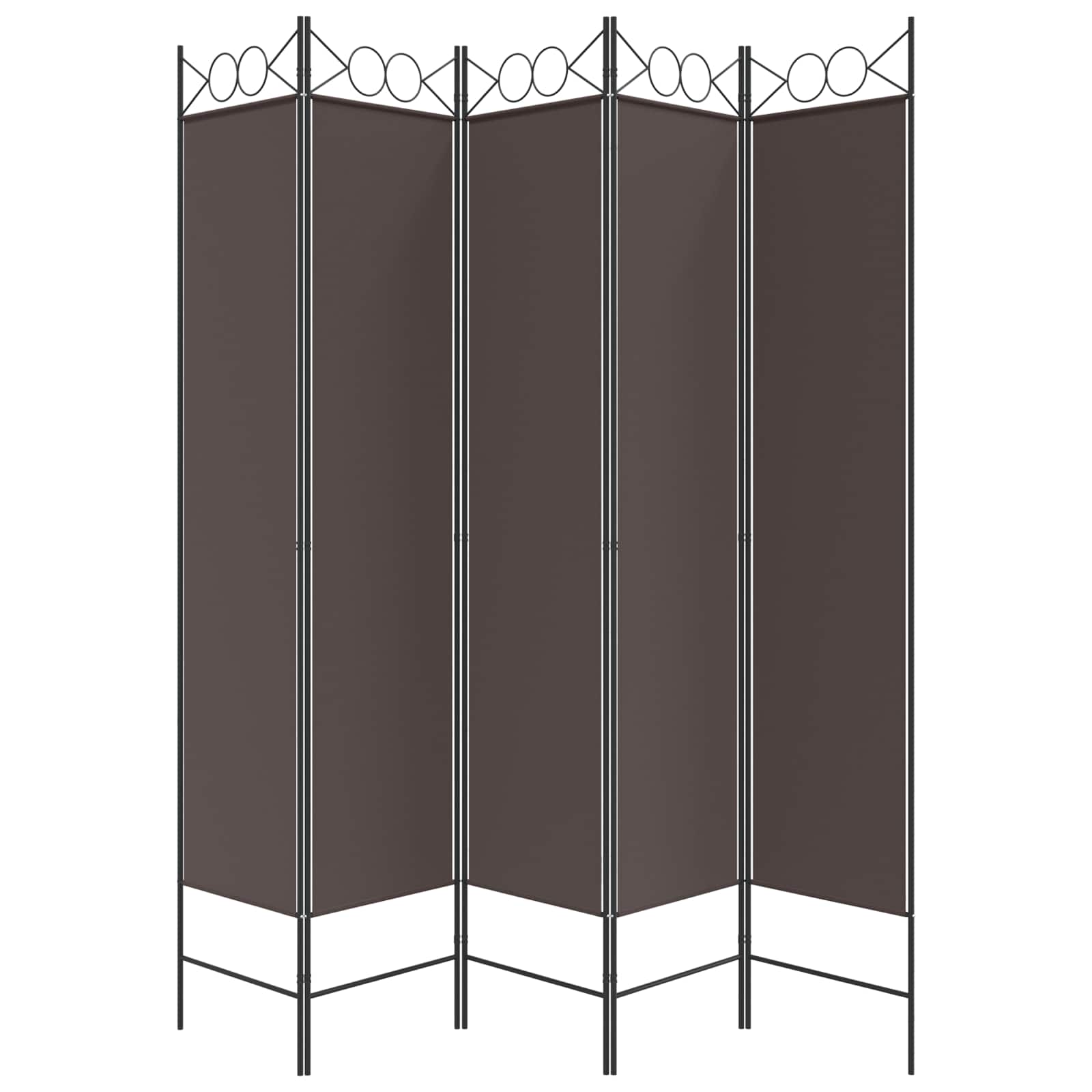Kambario pertvara, 5 dalių, rudos spalvos, 200x200cm, audinys