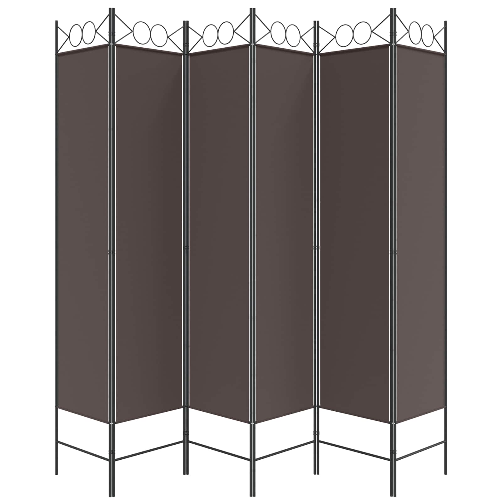 Kambario pertvara, 6 dalių, rudos spalvos, 240x200cm, audinys