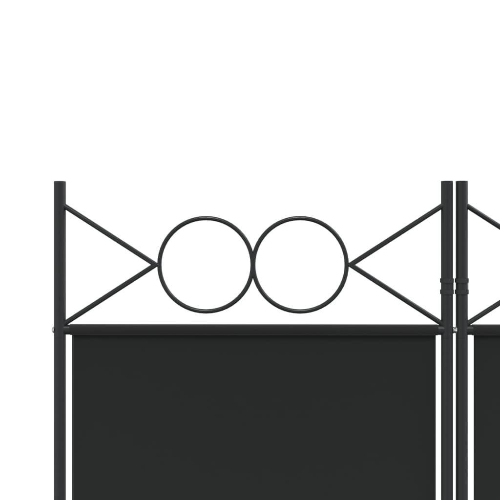 Telpas sadalītājs, 6 daļas, melns, 240x200cm, audums