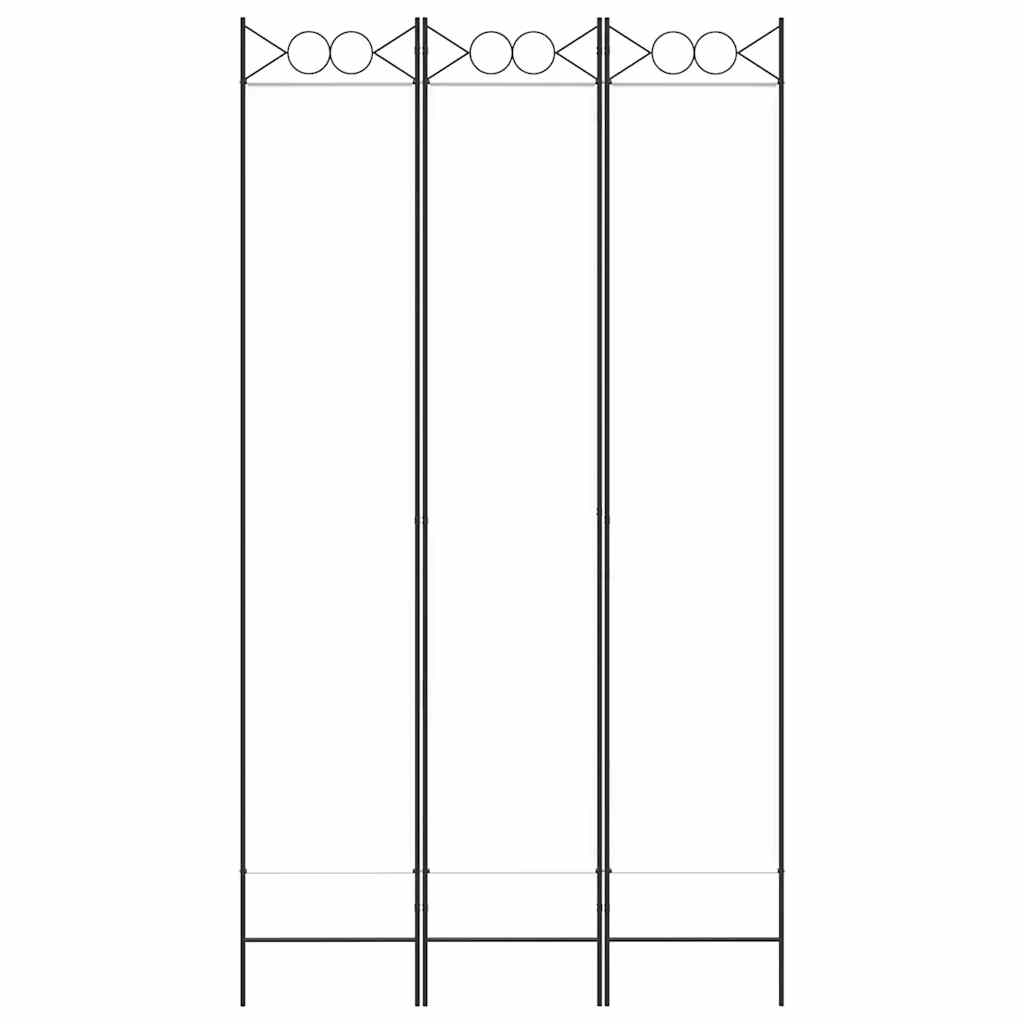 Kambario pertvara, 3 dalių, baltos spalvos, 120x220cm, audinys