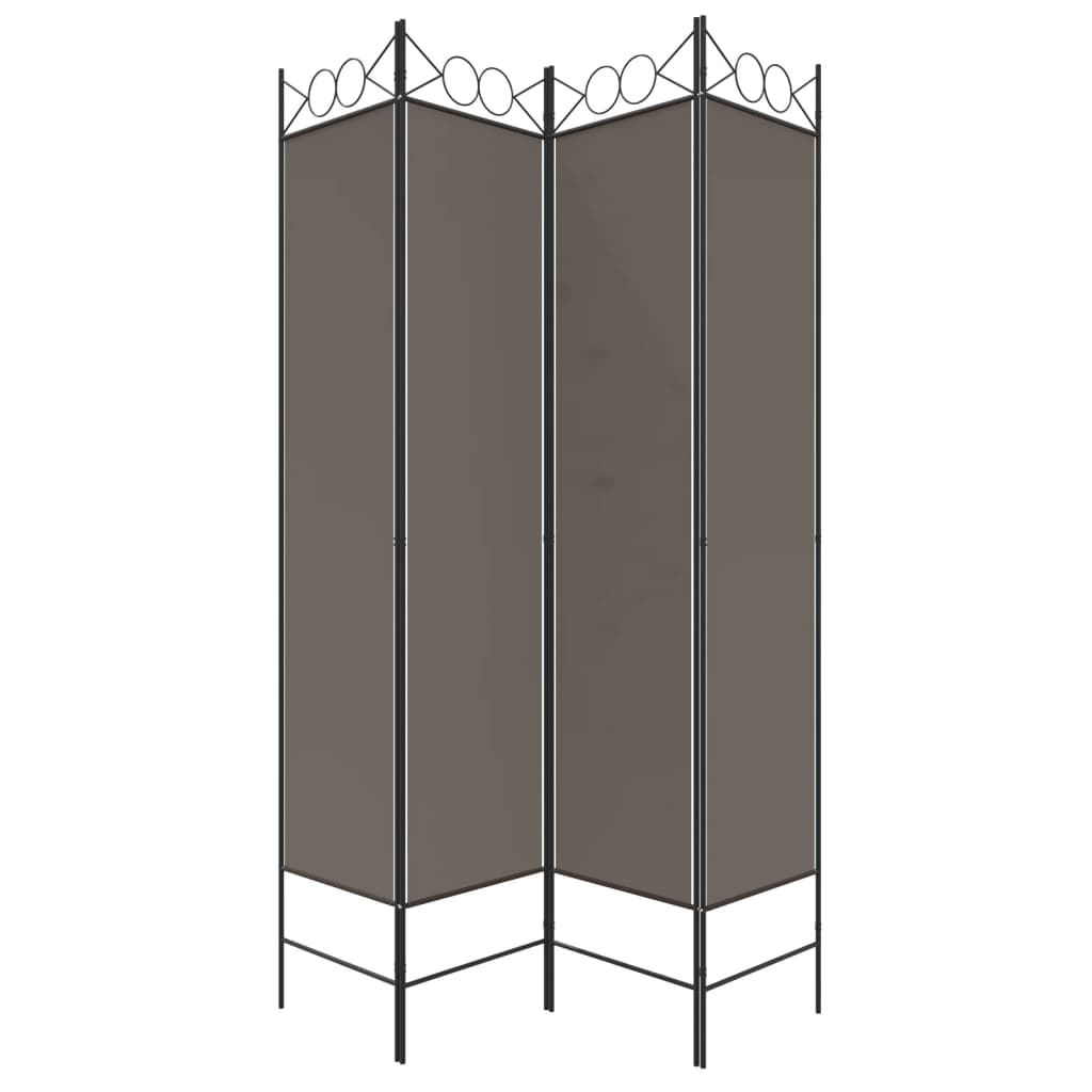 Kambario pertvara, 4 dalių, antracito, 160x220cm, audinys