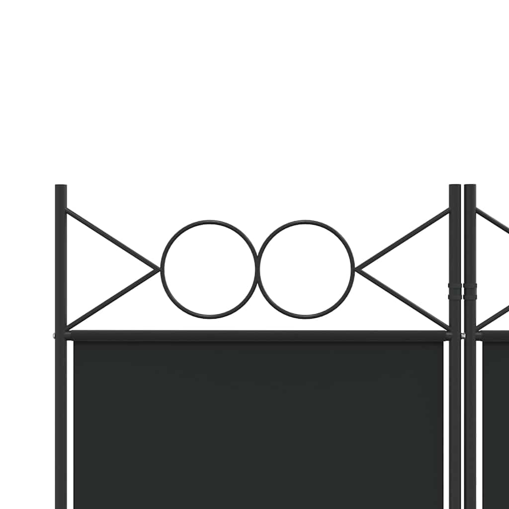 Telpu starpsiena, 4 daļu, melna, 160x220cm, audums