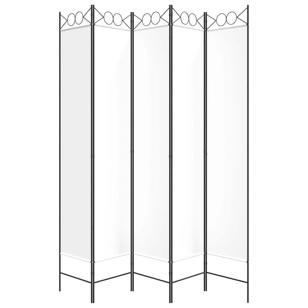 Telpas sadalītājs, 5 daļas, balts, 200x220cm, audums