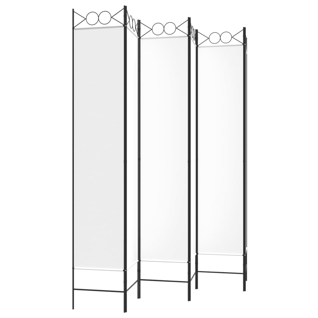 Telpas sadalītājs, 6 daļas, balts, 240x220cm, audums