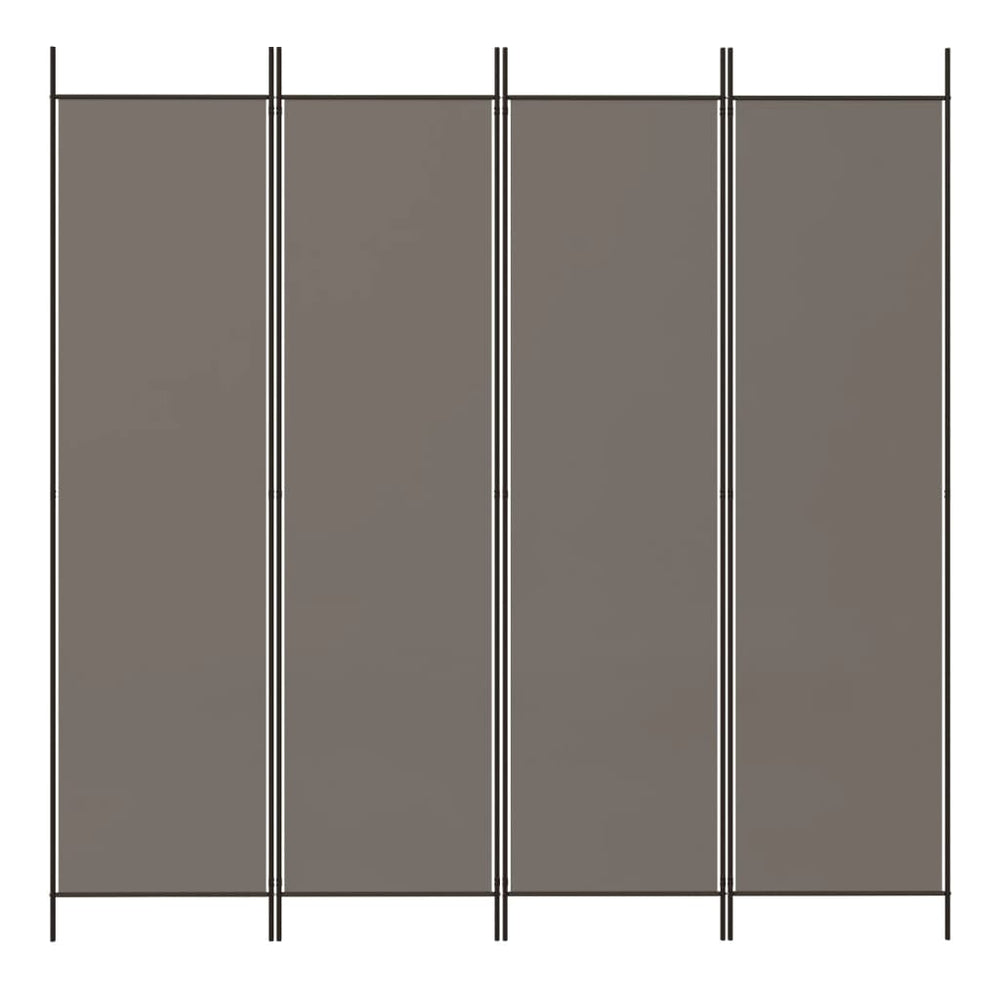 Kambario pertvara, 4 dalių, antracito, 200x200cm, audinys