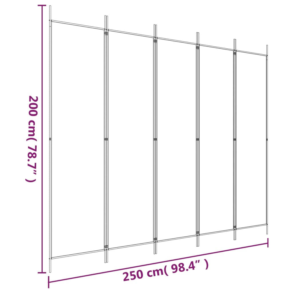 Telts sadalītājs, 5 daļas, brūns, 250x200cm, audums